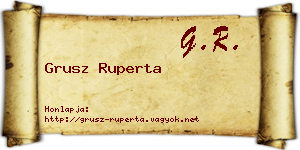 Grusz Ruperta névjegykártya